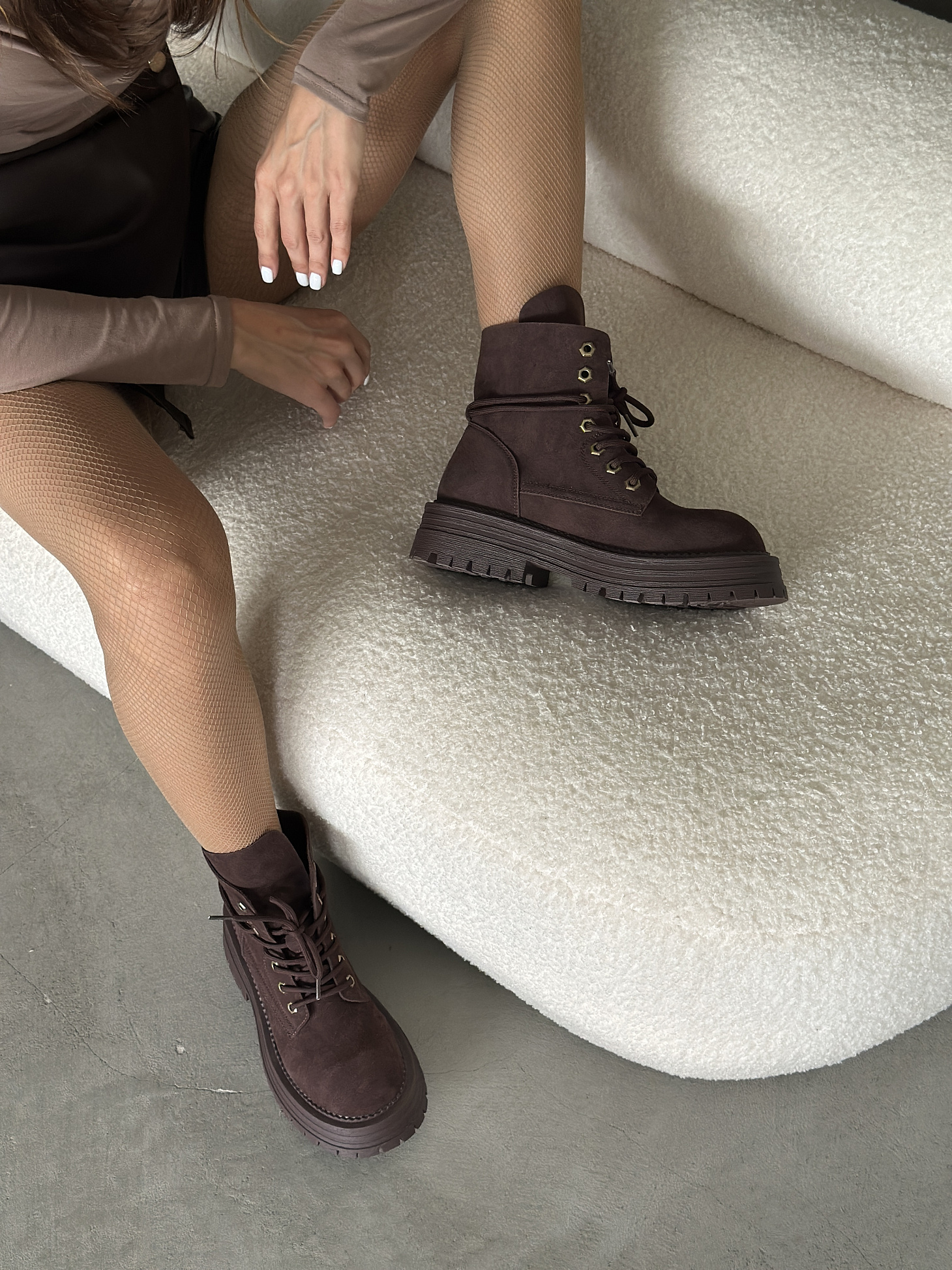 Ботинки женские натуральная замша