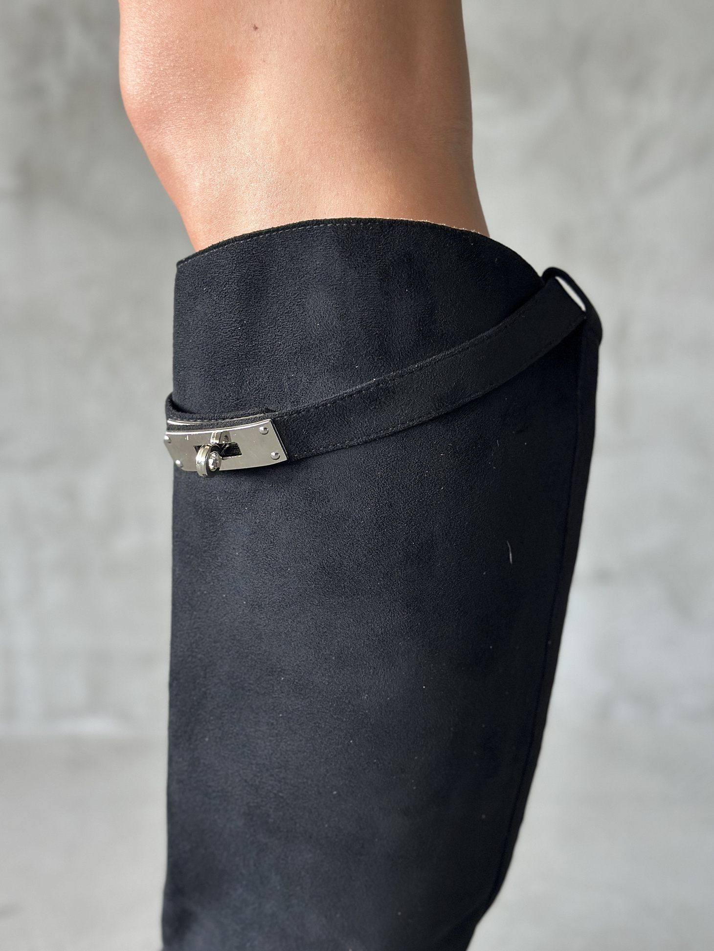 Сапоги женские экозамша