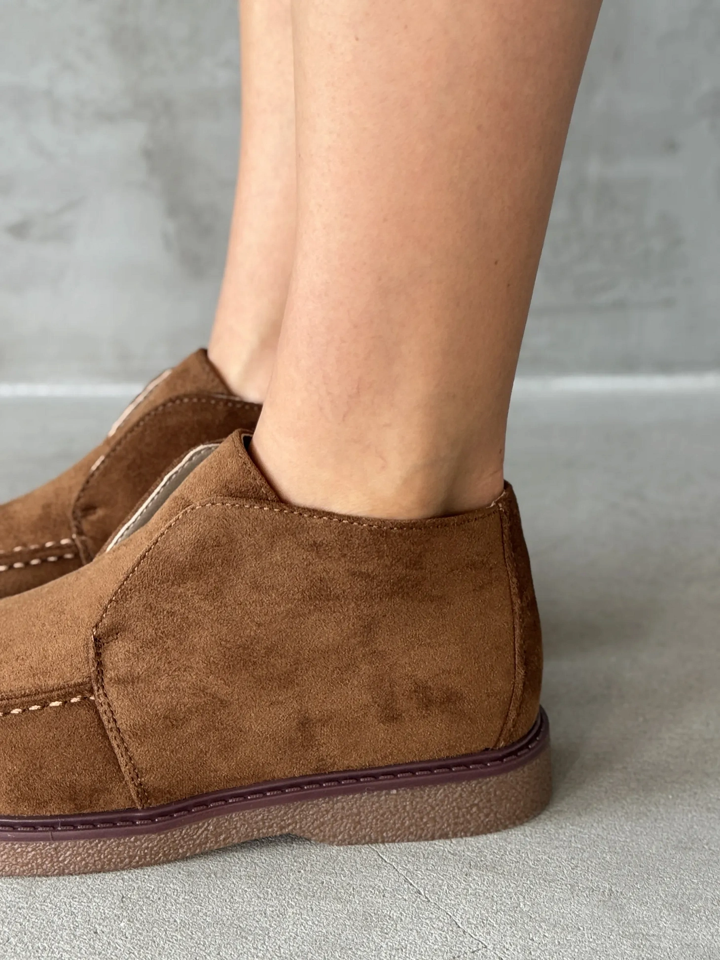 Ботинки женские экозамша