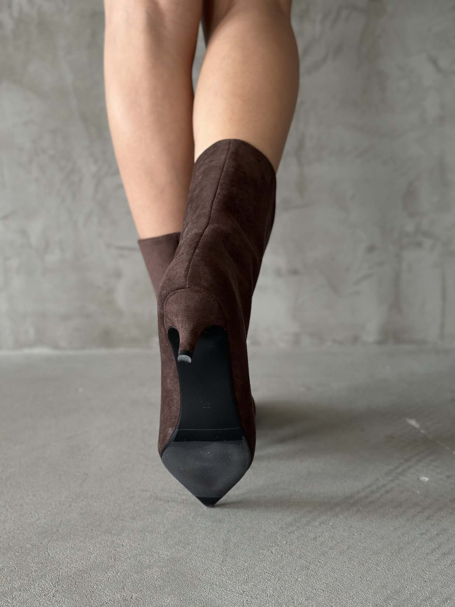 Ботильоны женские экозамша