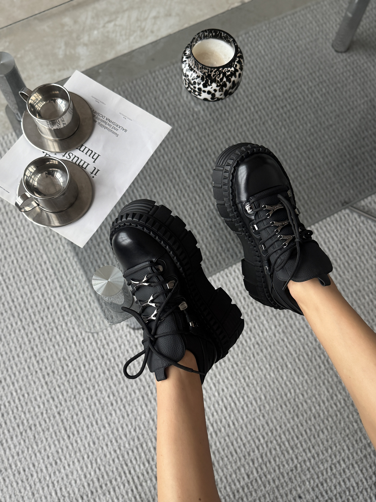 Ботинки женские экокожа