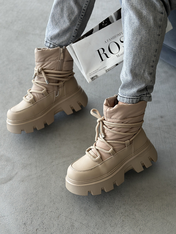 Ботинки женские текстиль шерсть