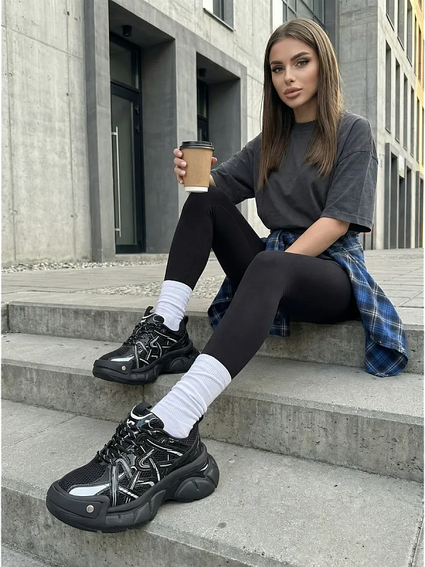 Кроссовки женские экокожа