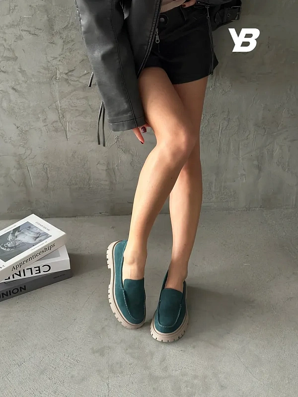 Лоферы женские экозамша