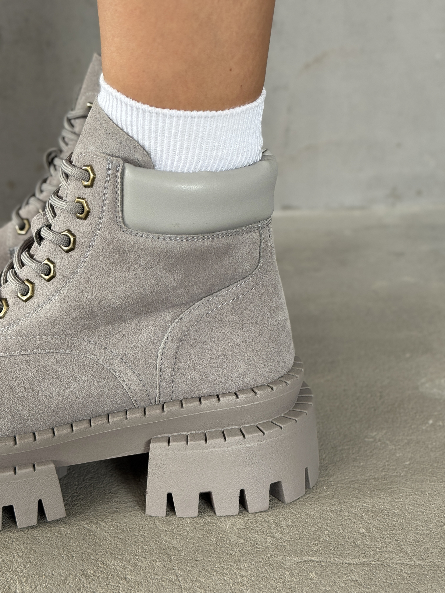 Ботинки женские натуральная замша шерсть