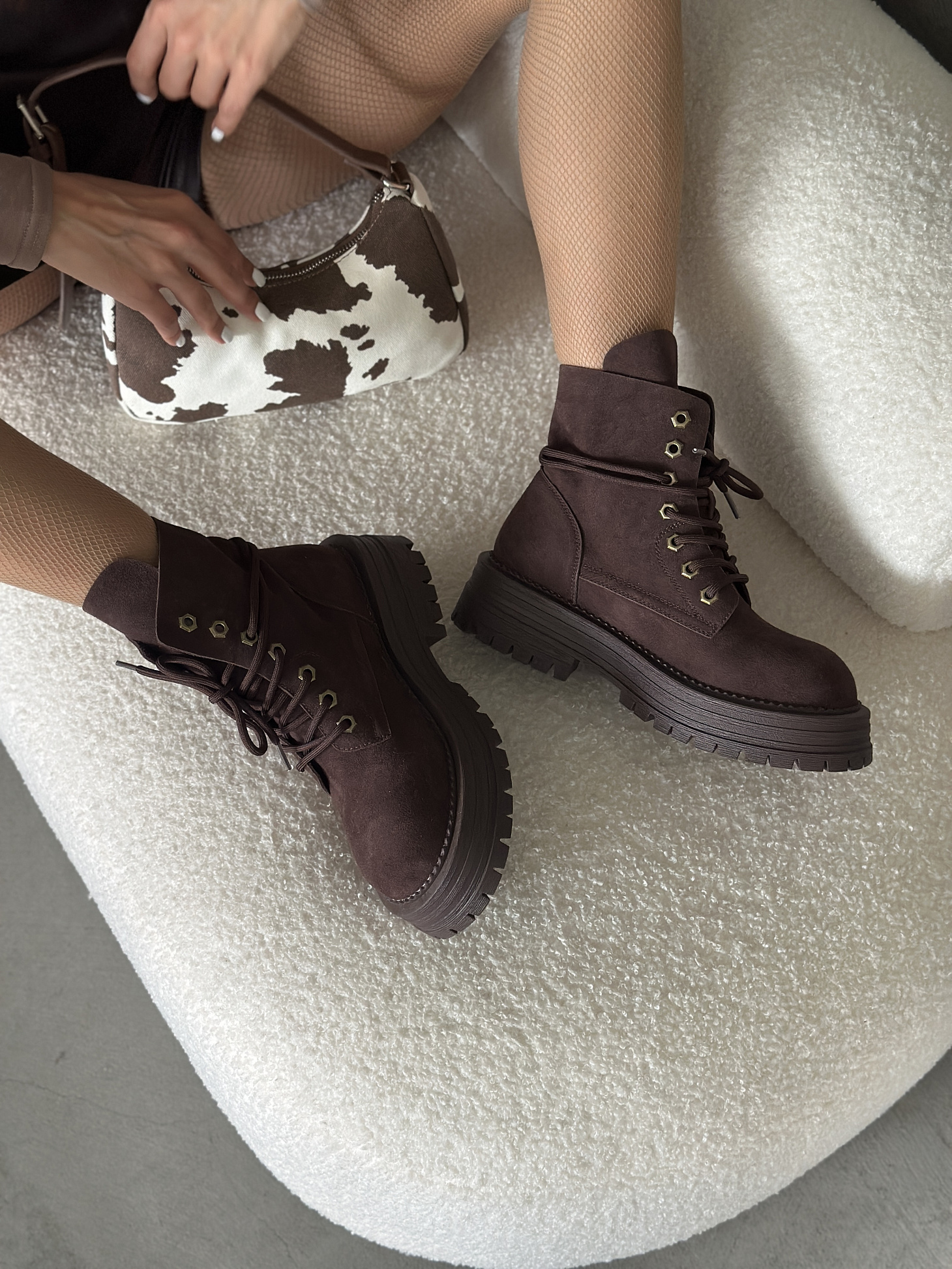 Ботинки женские натуральная замша