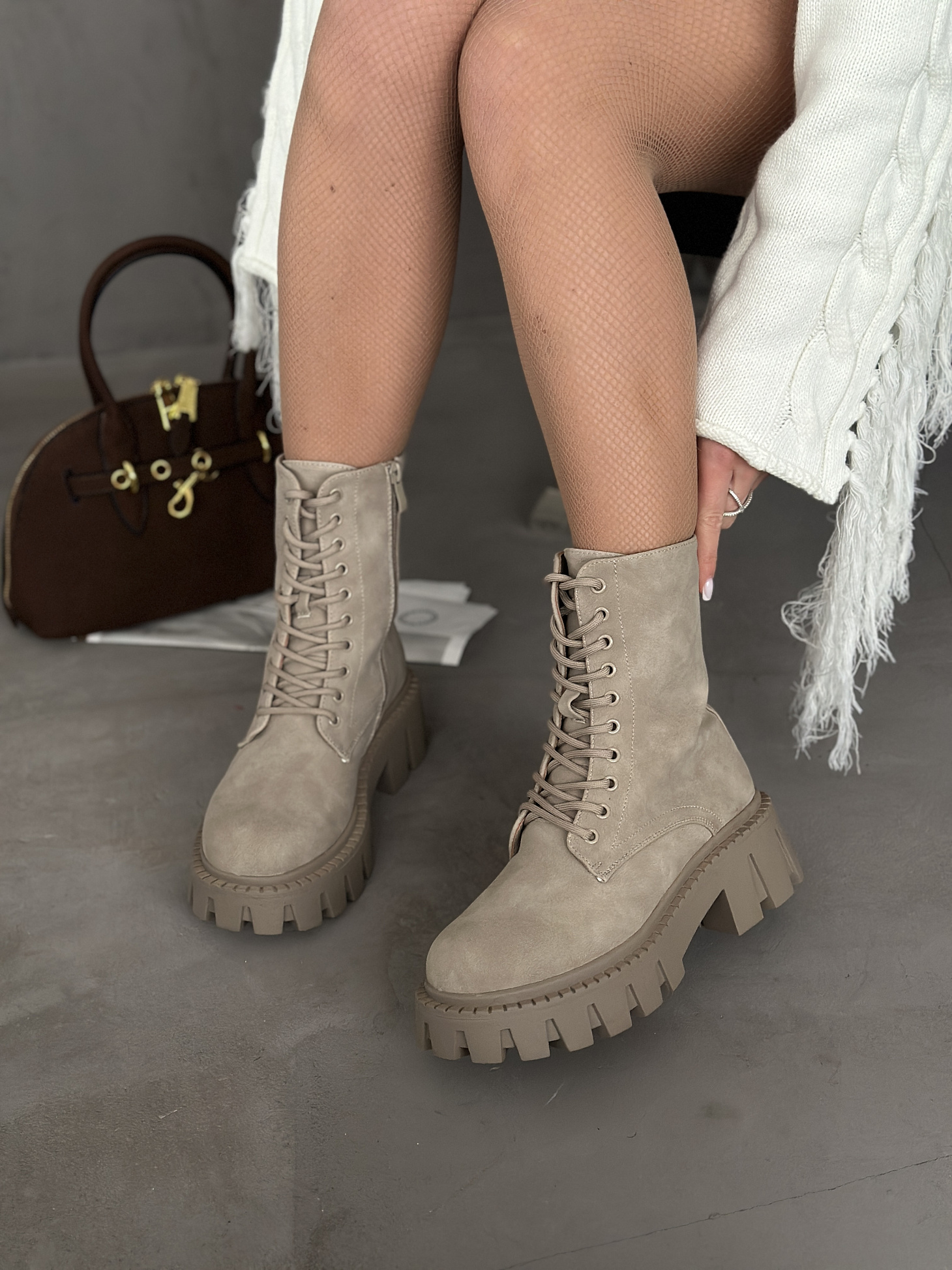 Ботинки женские экокожа