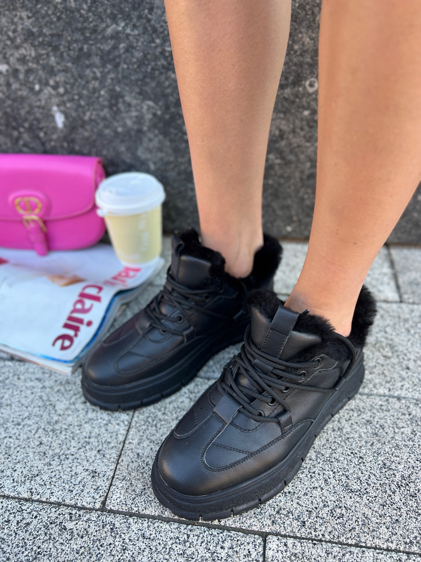 Угги женские кожа шерсть