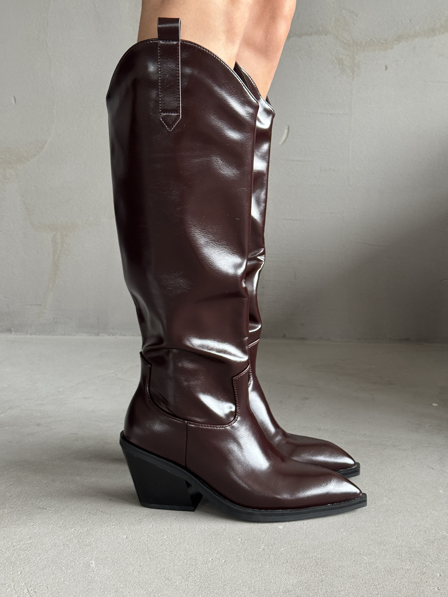 Сапоги казаки женские экокожа