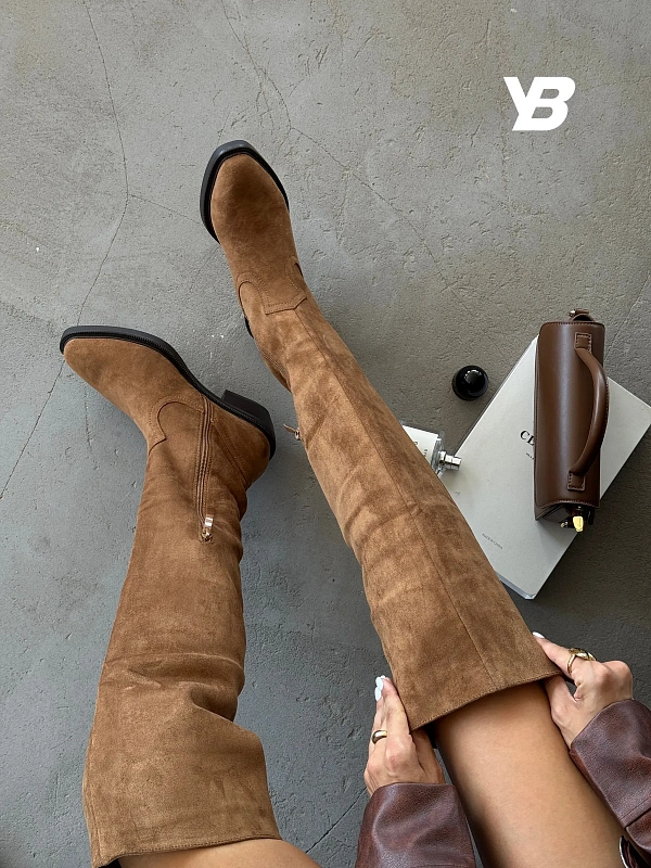 Сапоги женские экозамша