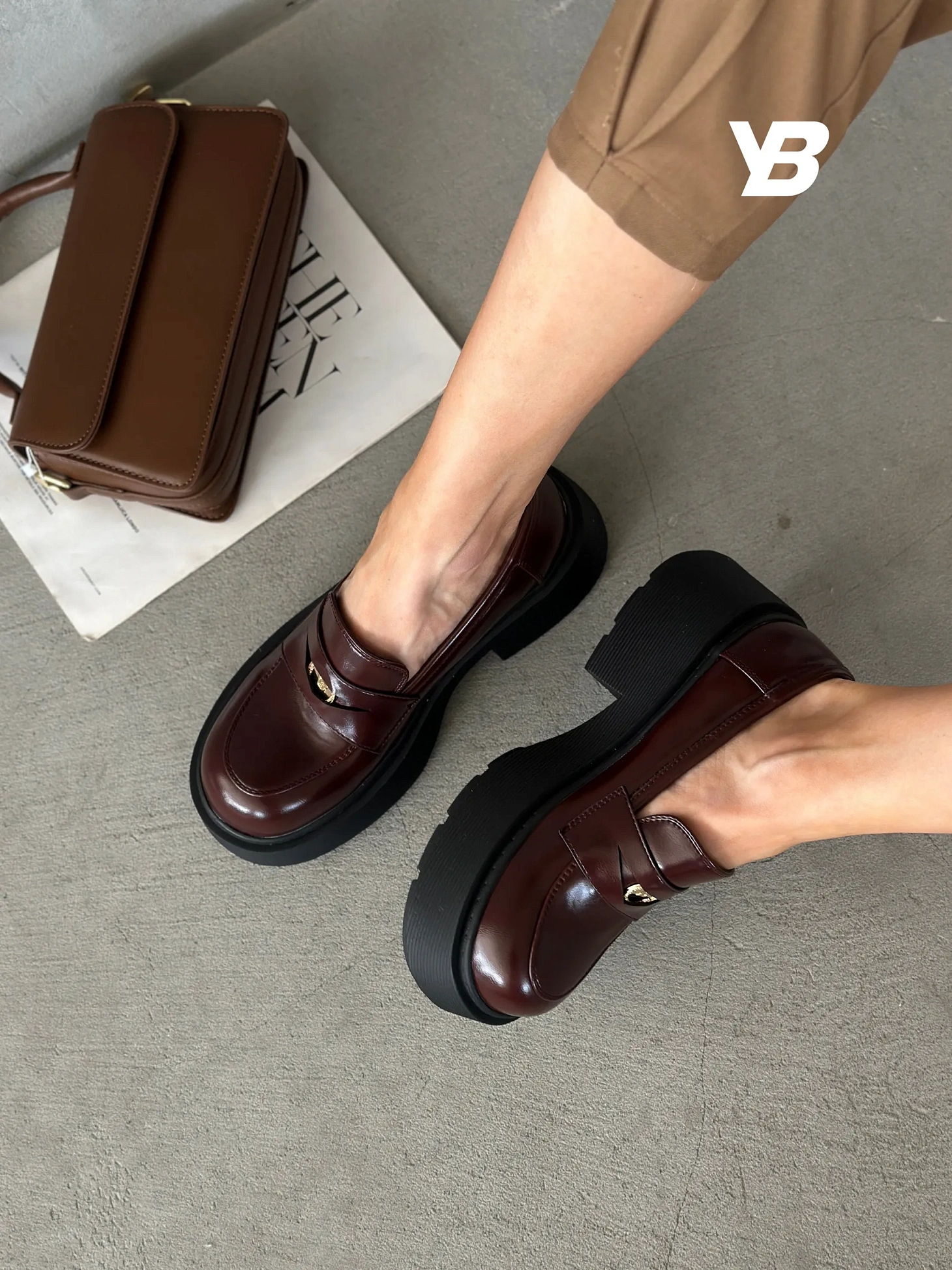 Лоферы на платформе высокой подошве