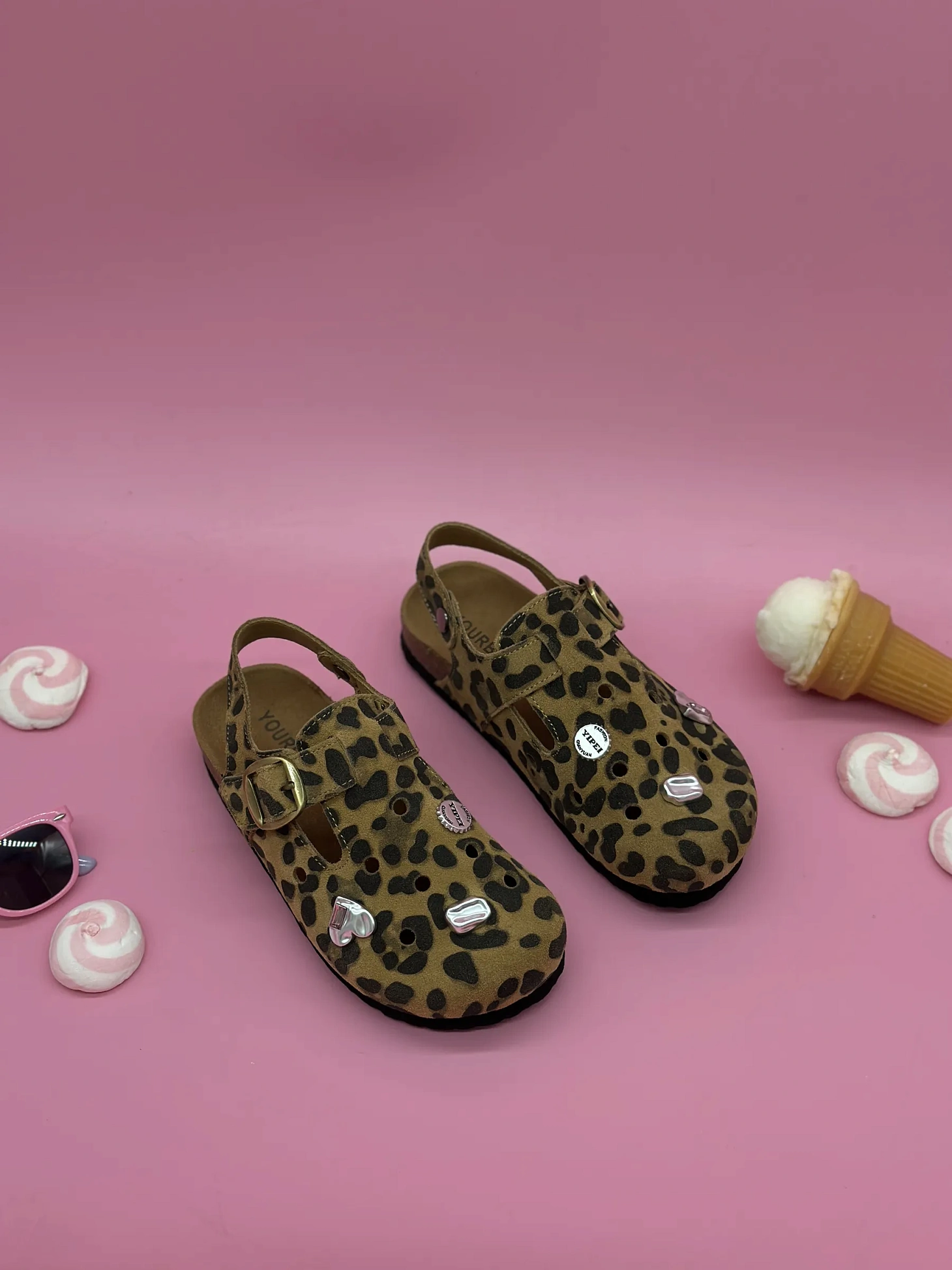 Летние сабо подростковые на высокой платформе