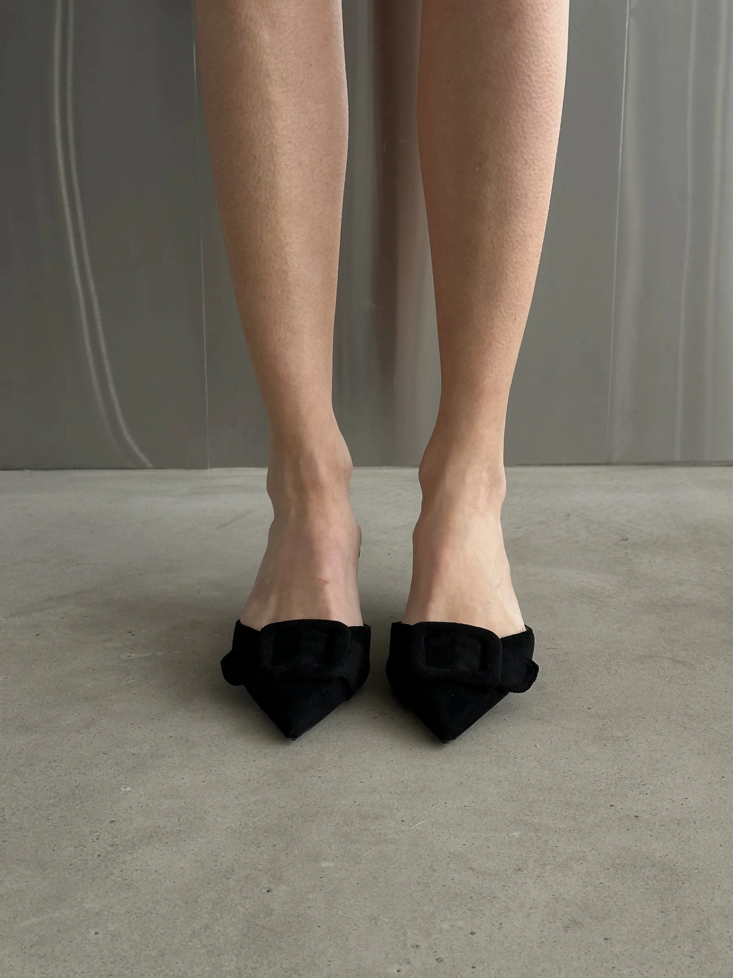 Туфли на низком каблуке мюли лодочки