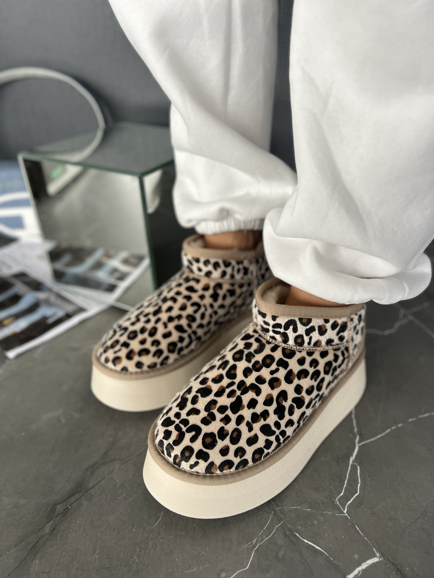 Угги женские замша шерсть