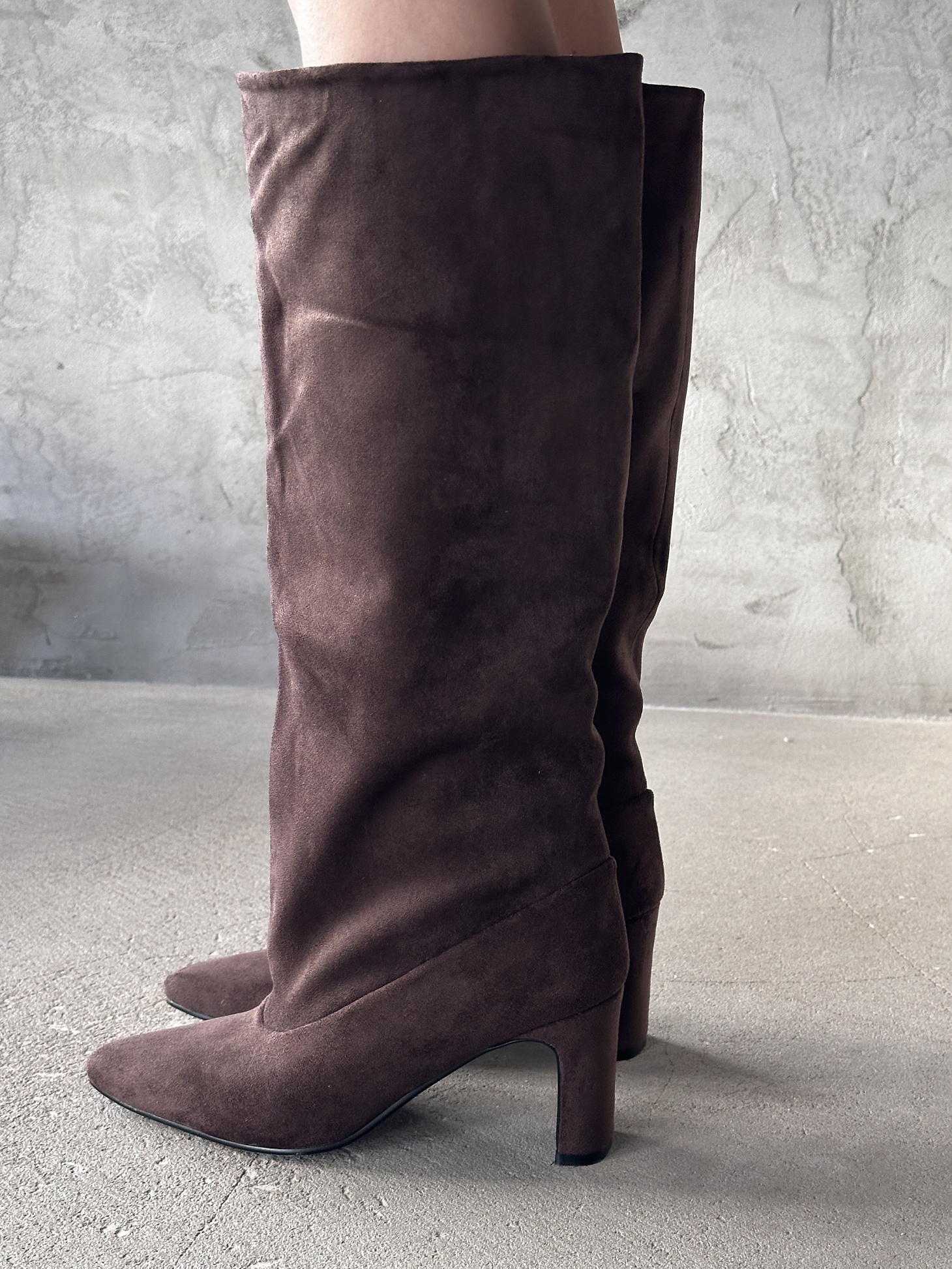 Сапоги женские экозамша