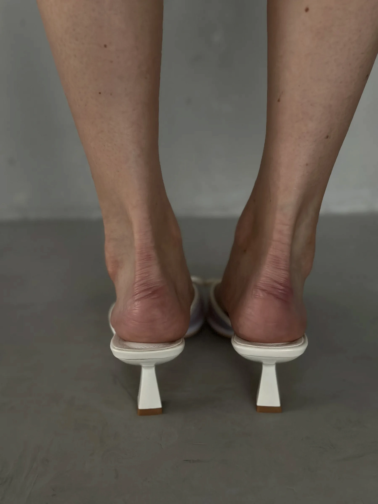 Туфли на низком каблуке мюли лодочки сетка