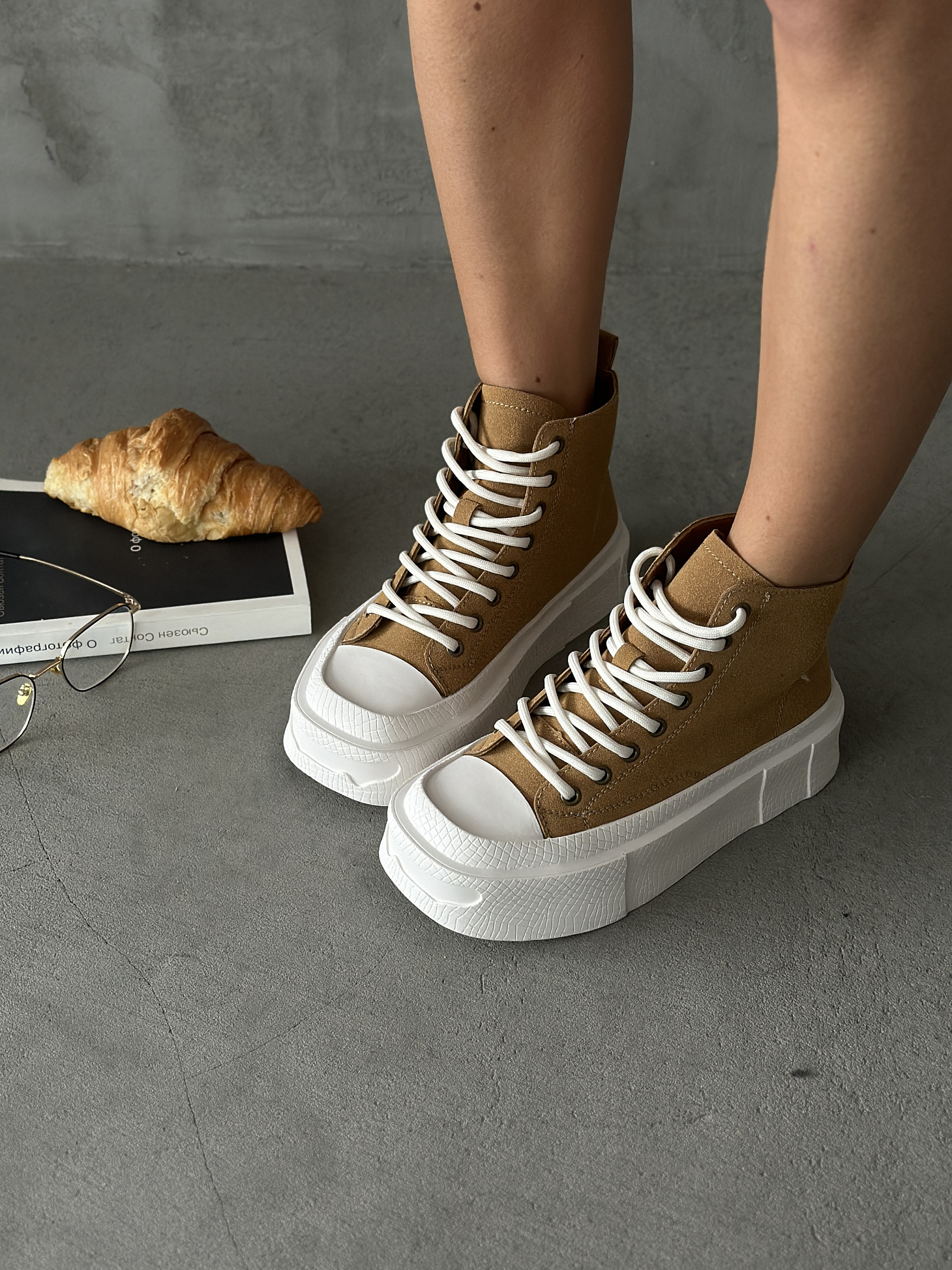 Кеды женские экозамша